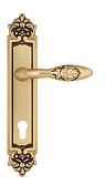Дверная ручка Venezia на планке PL96 мод. Casanova (франц. золото) под цилиндр