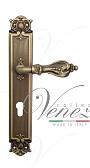 Дверная ручка Venezia на планке PL97 мод. Florence (мат. бронза) под цилиндр