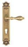 Дверная ручка Venezia на планке PL97 мод. Anafesto (франц. золото) под цилиндр