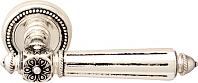Дверная ручка Melodia мод. Nike 246L на розетке 50L (серебро 925 + черный)
